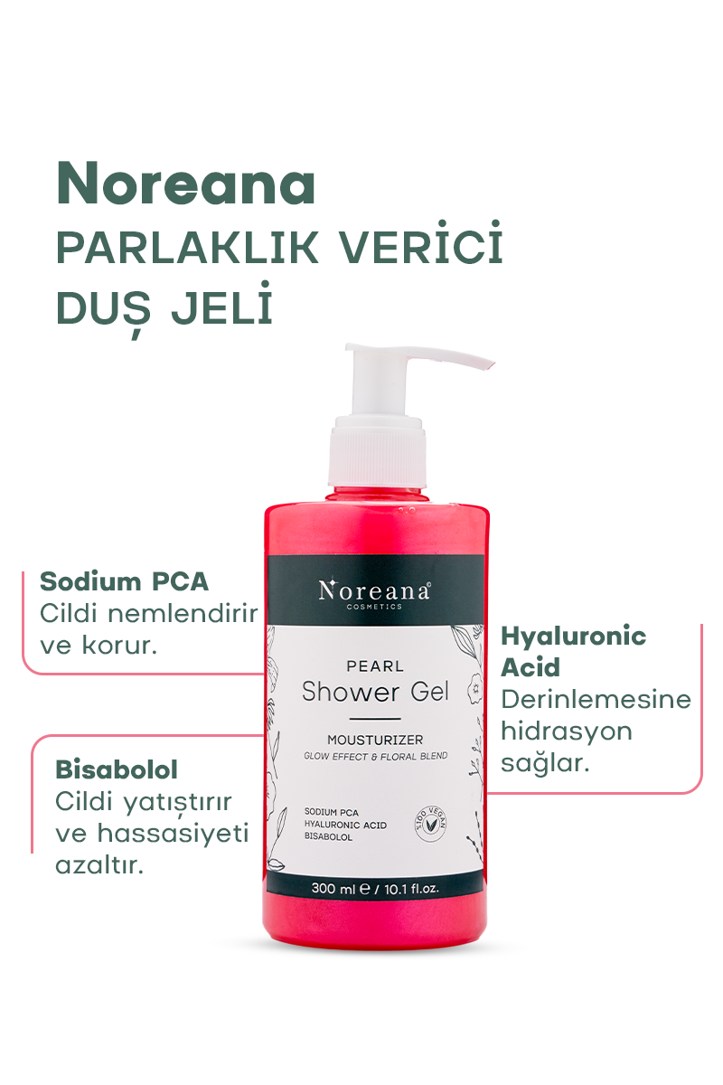 Vegan Cilt Bakımı | Hyaluronik Asit + Bisabolol ile Yoğun Nemlendirme ve Işıltılı Parlaklık Duş Jeli