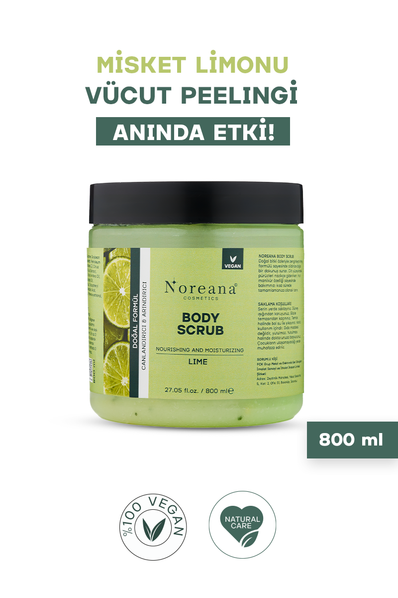 Misket Limon Özlü Body Scrub Ferhlatıcı Nemlendirici Arındırıcı Vücut Peelingi 800 ml