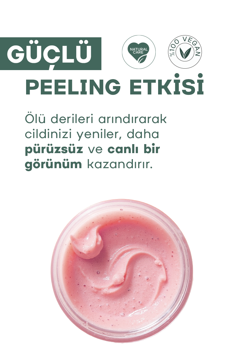 Sakız Aromalı Vegan Vücut Peelingi 500 ml - Doğal Formül Derin Arındırma Body Scrub